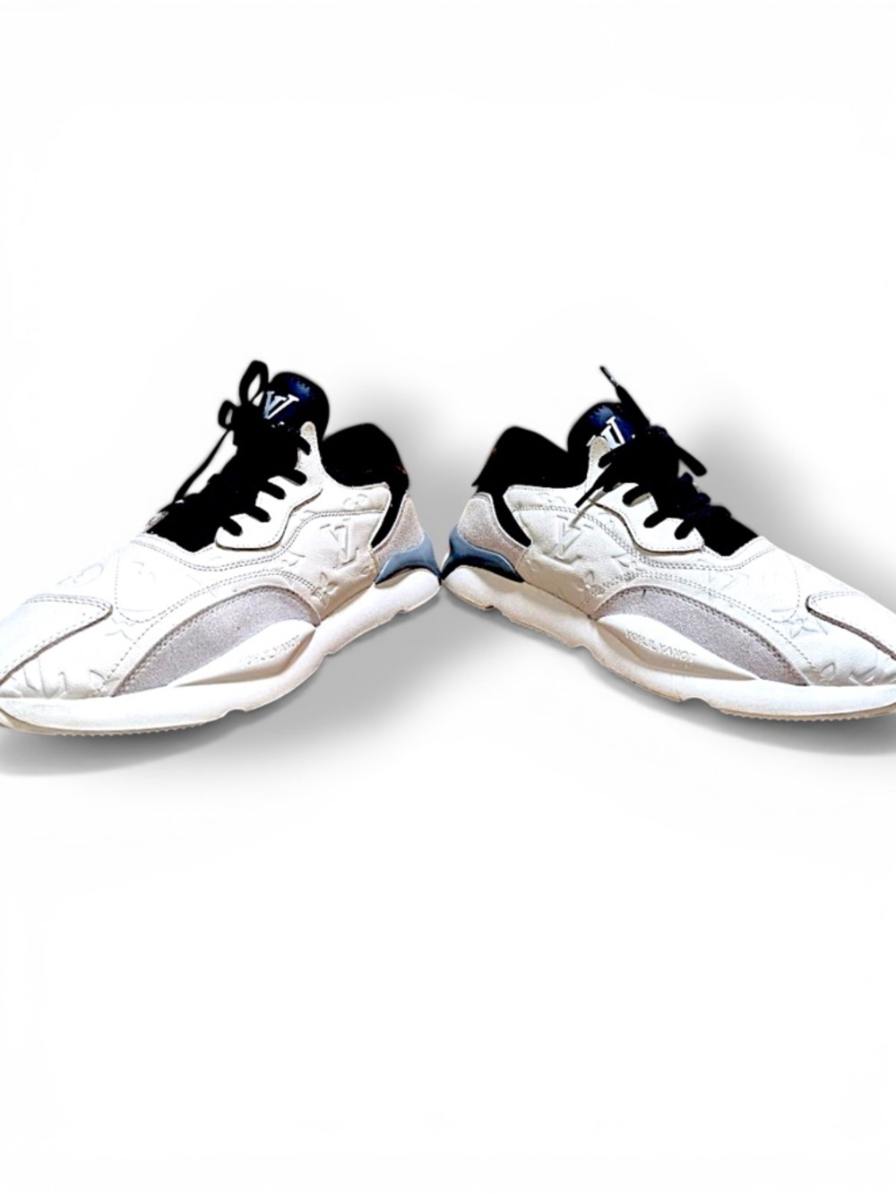 Louis Vuitton White and Black Men's Athletic Sneakers - Picture 2 of 10